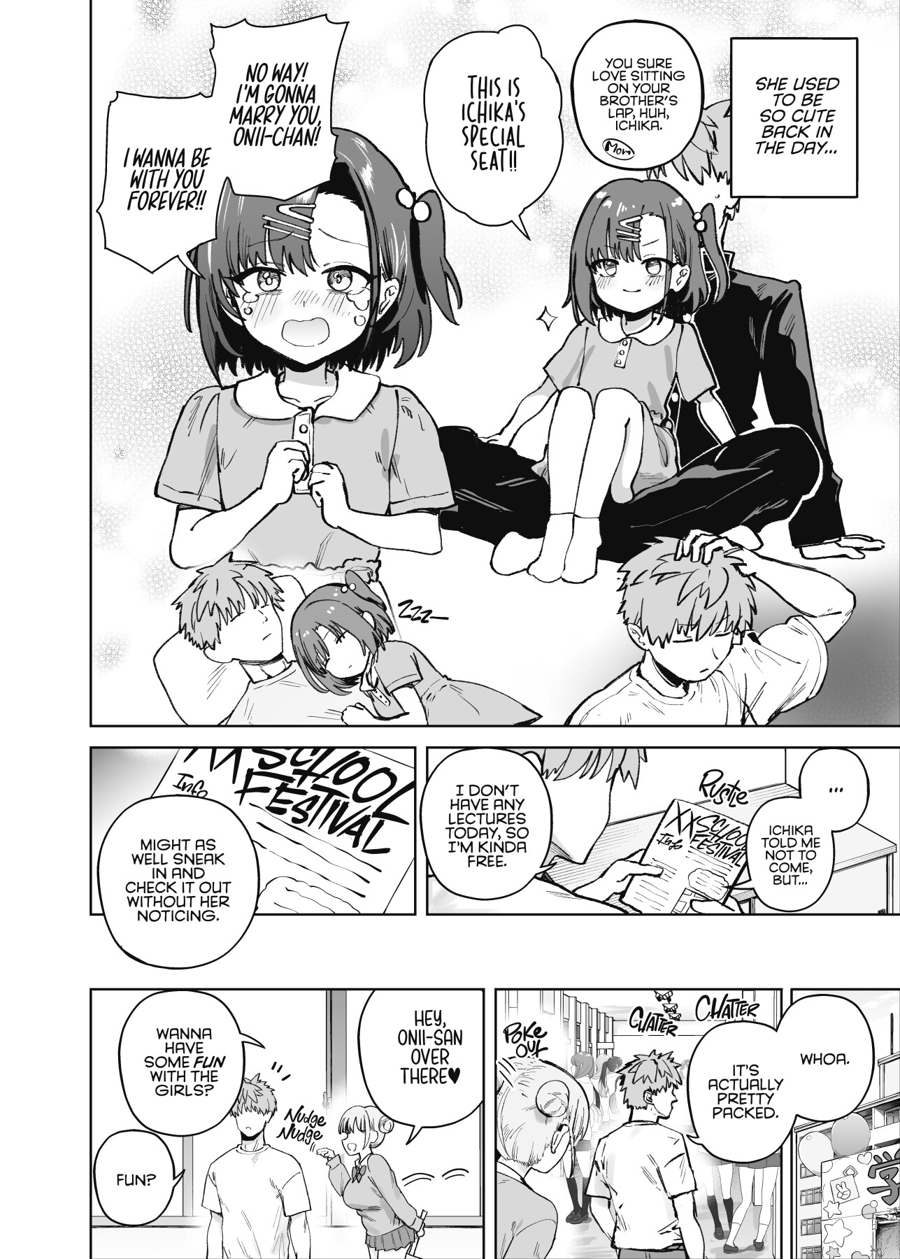 Hentai Manga Comic-My Little Sister Was a Hostess at Class 2-C's School Festival Boobs Bar-Read-3